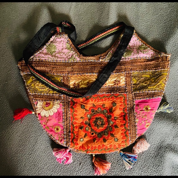 Set of 2 textile Pakistani tote bags - Picture 3 of 5